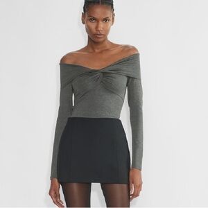 Aritzia Off-the-Shoulder Twist Top